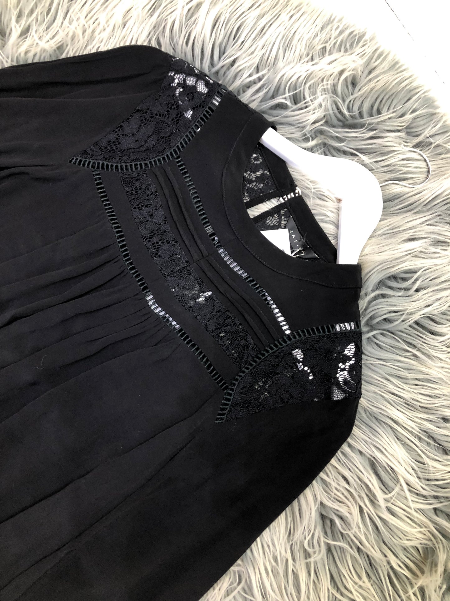 Zafina Black Long Sleeve Lace Blouse (new with tags), 10