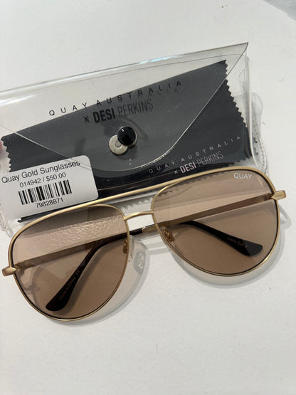 Quay Gold Sunglasses