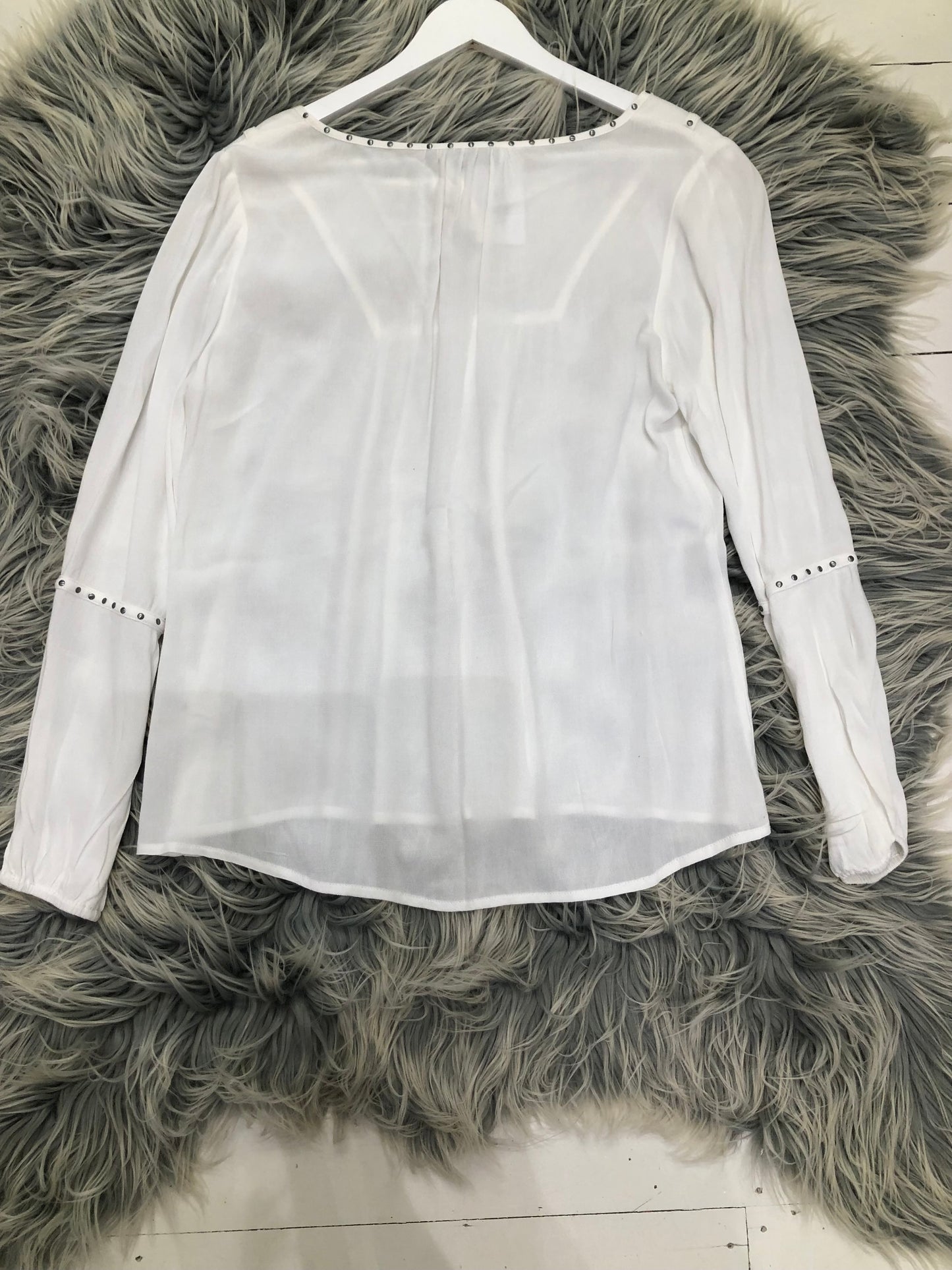 Jeanswest White Long Sleeve Blouse, 10