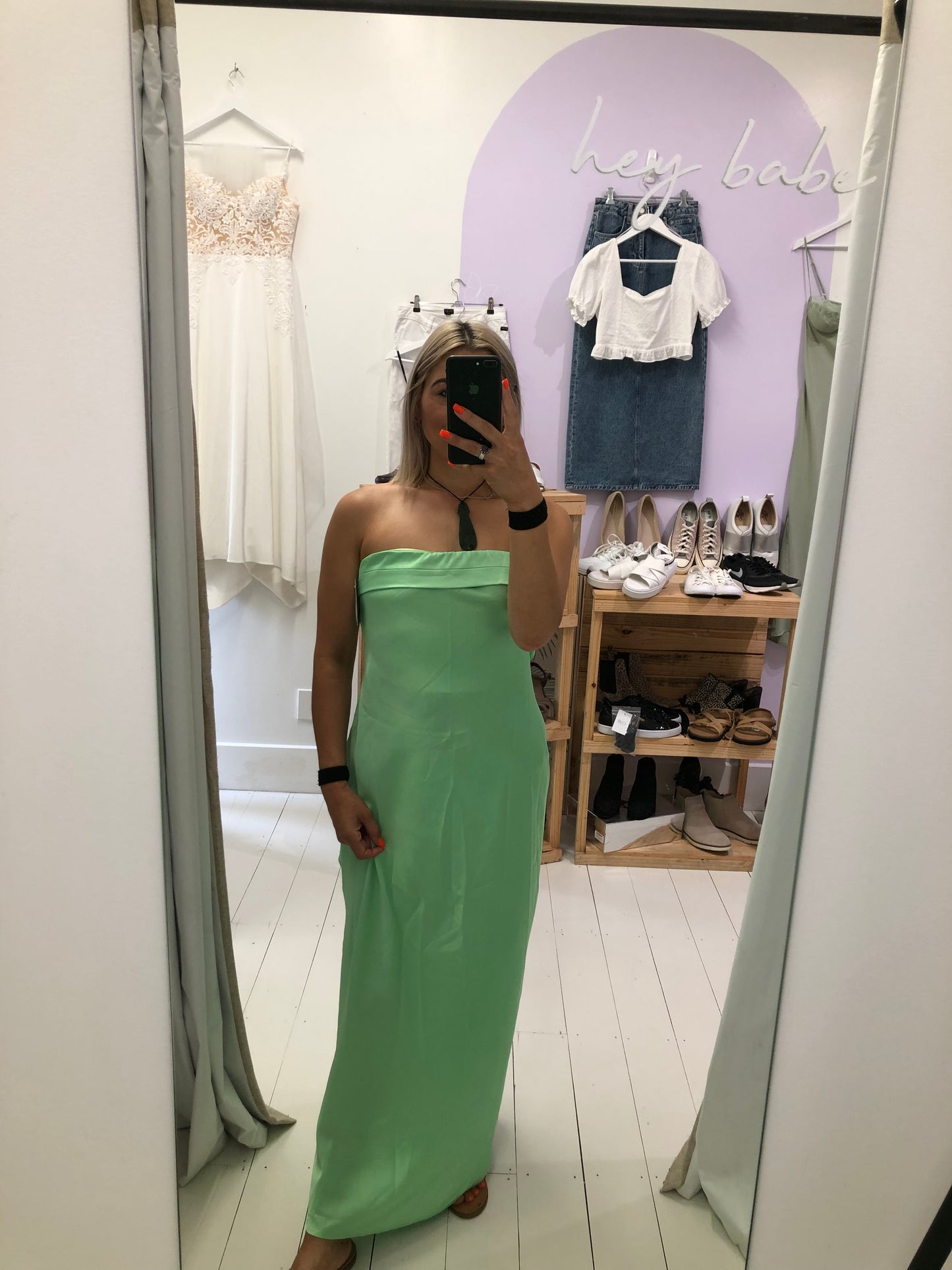 Aiyana Green Strapless Maxi Dress - 14