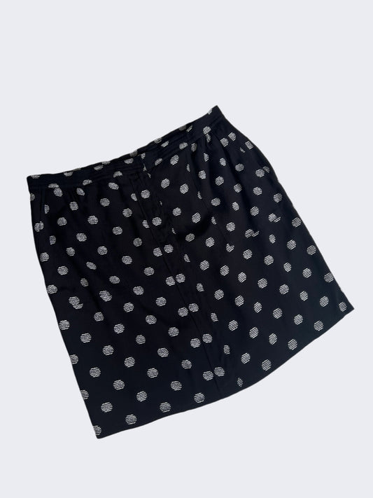 Trenery Black & White Polka Dot Midi Skirt - 18