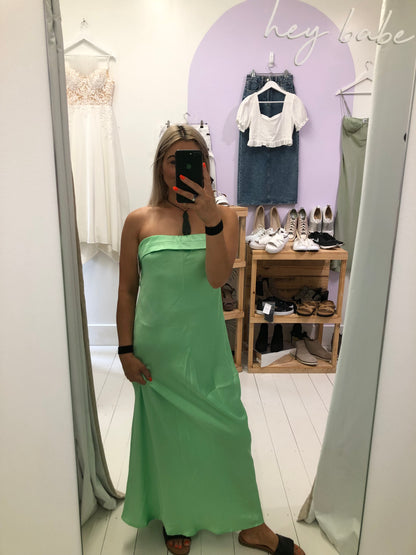 Aiyana Green Strapless Maxi Dress - 14