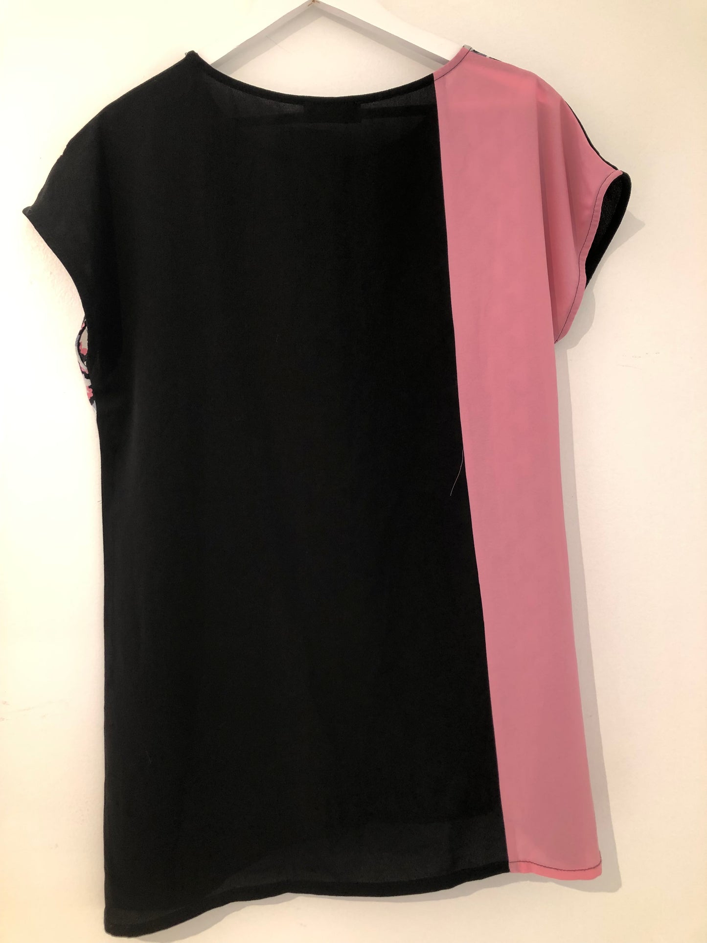 Merric Black/Pink Print Top, 8