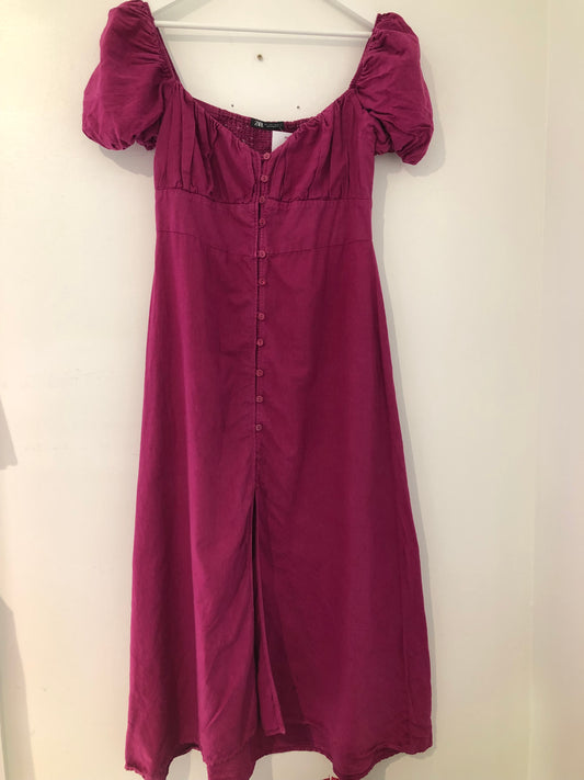 Zara Fuchsia Midi Dress, L