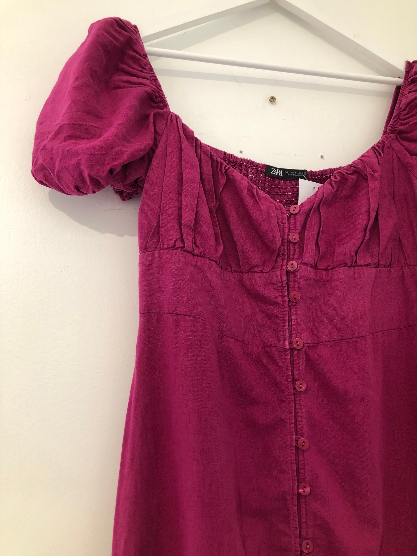 Zara Fuchsia Midi Dress, L