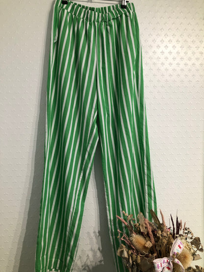 Glassons Green/White Stripe Pants, 12