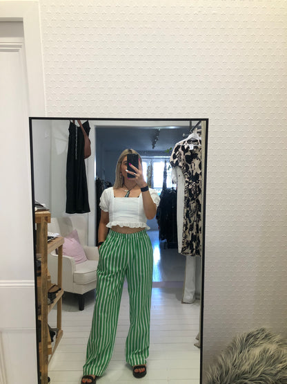 Glassons Green/White Stripe Pants, 12