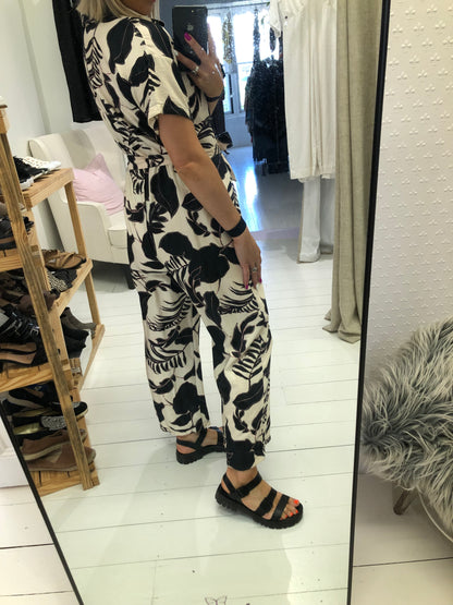 Spirit Beige/Black Floral Jumpsuit, 10