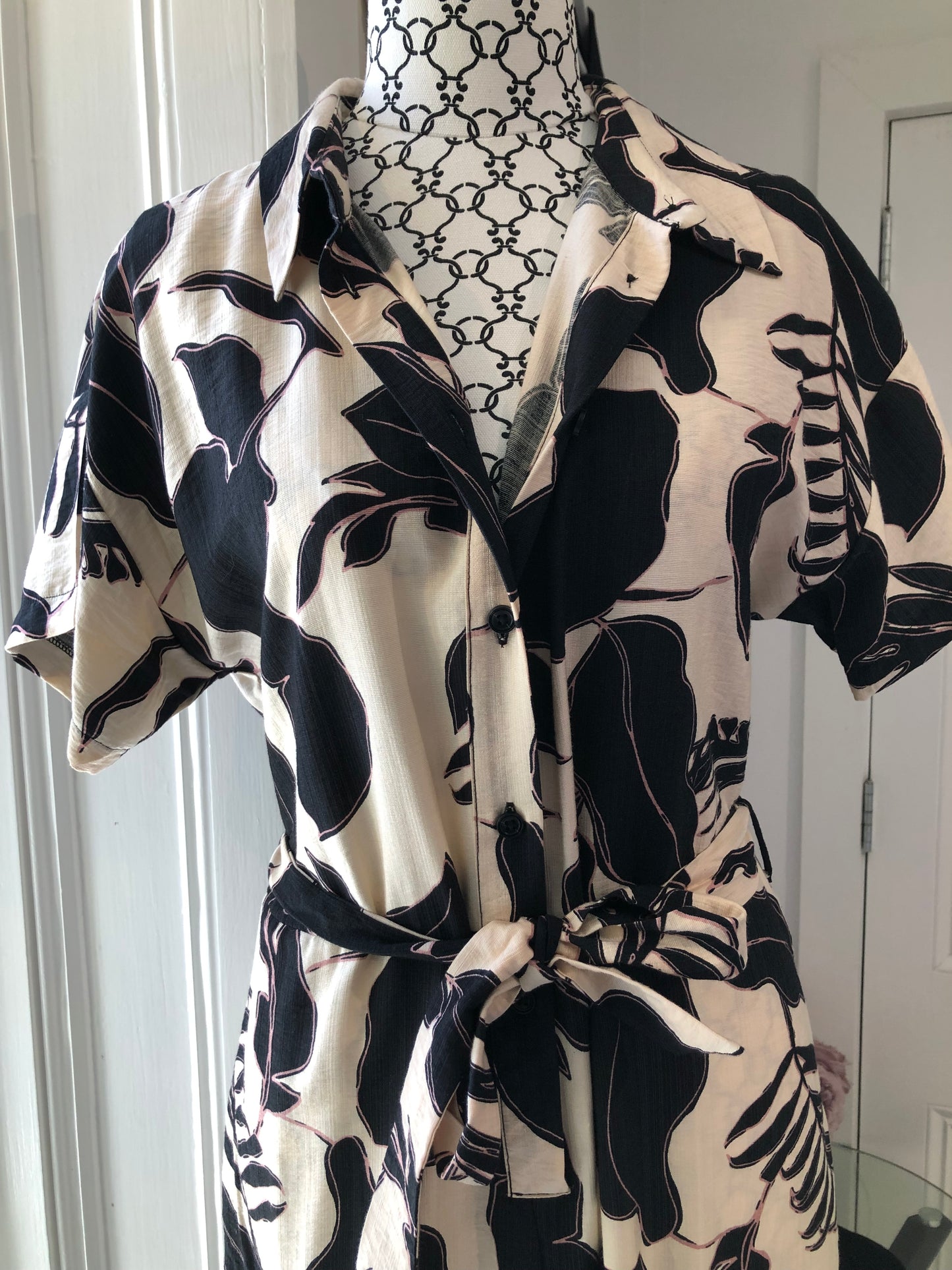 Spirit Beige/Black Floral Jumpsuit, 10