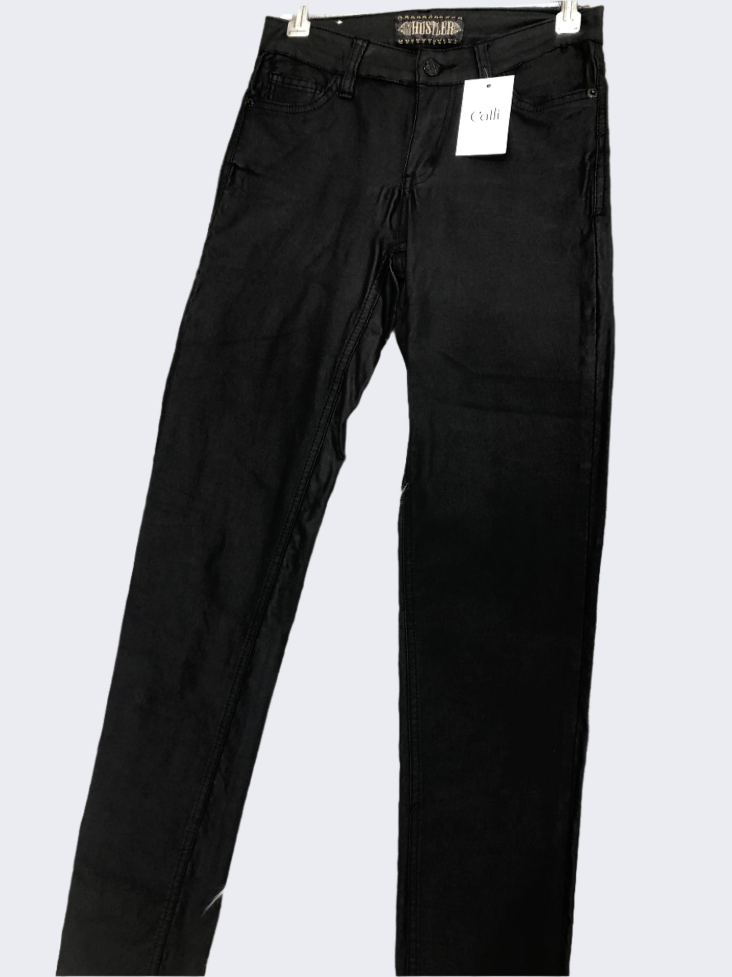 Black Hustler Faux Leather Pants - 10