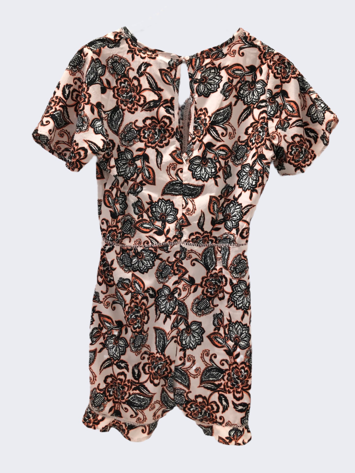 Cotton On Peach Floral Playsuit, M