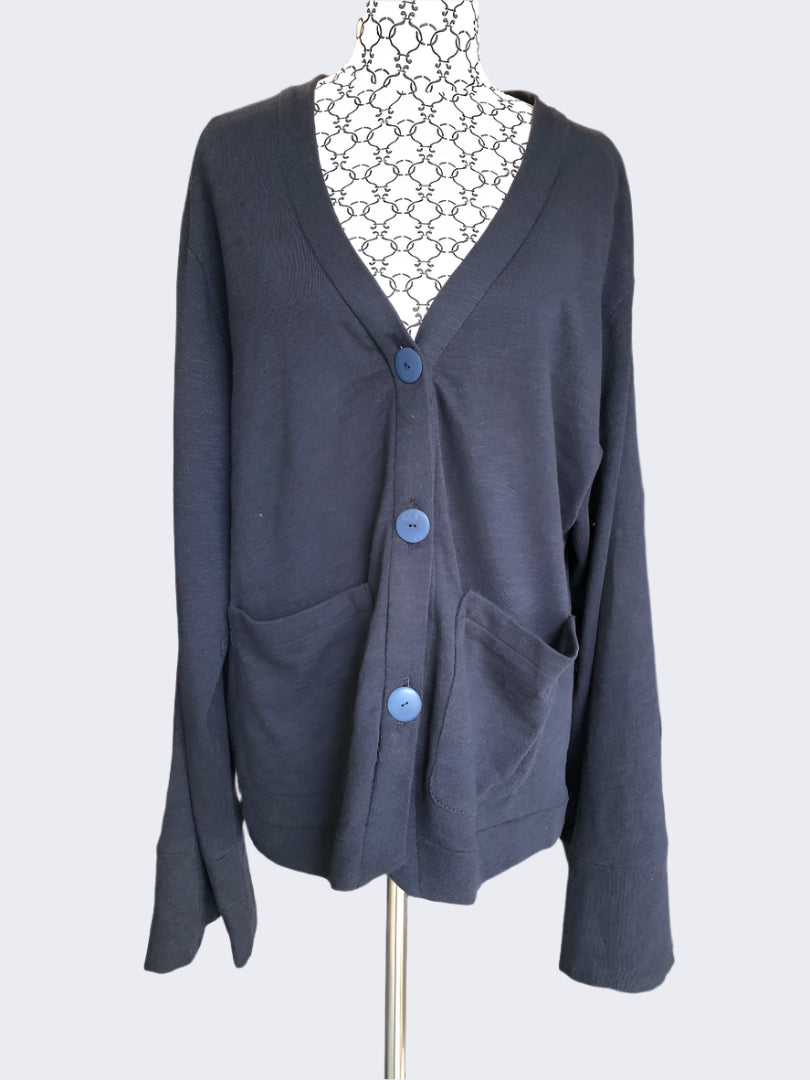 Unbranded Blue Button Up Cardigan, 10