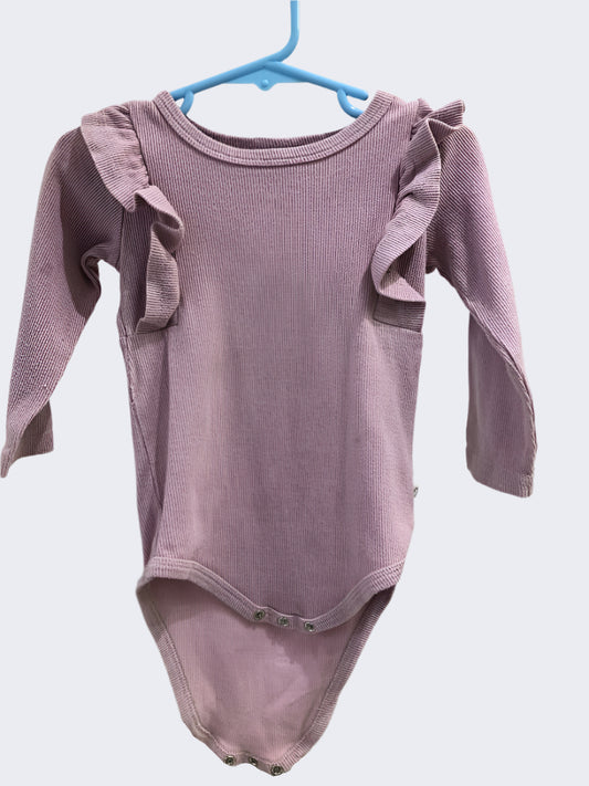 Ricochet Baby Pink Long Sleeve Romper, 1 Yrs