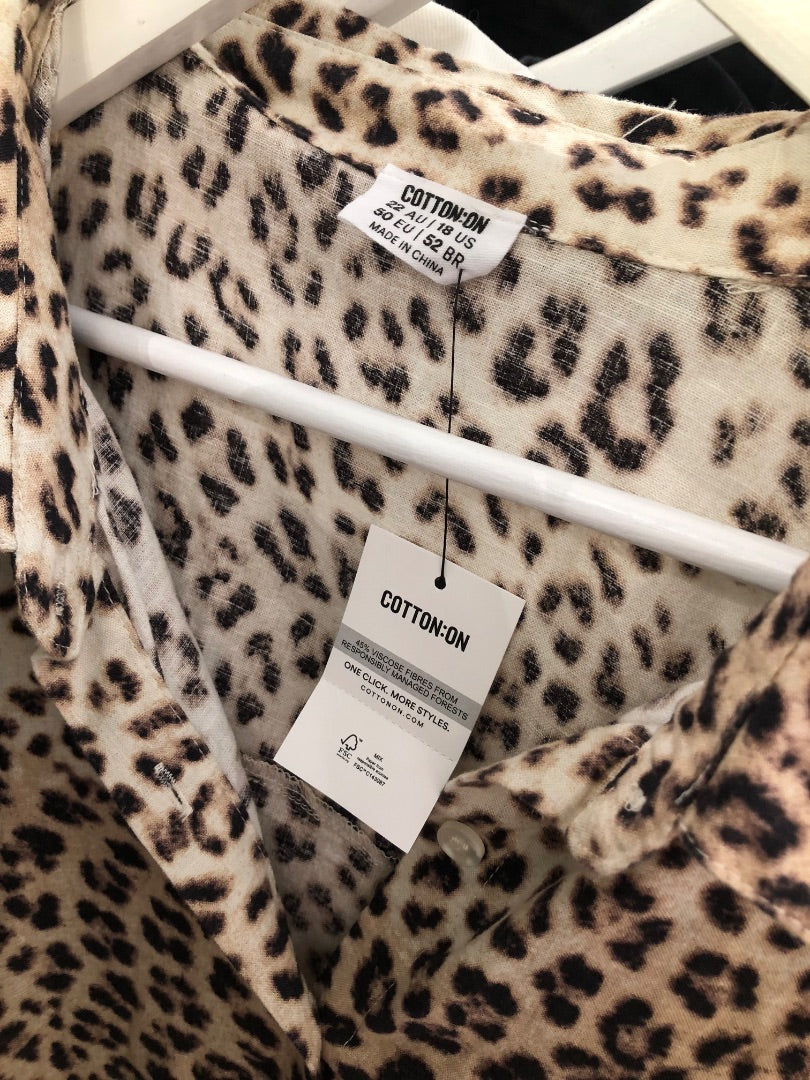 Cotton On Leopard Print Shirt, 22