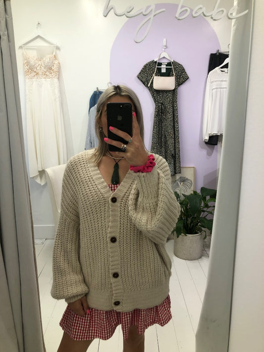 Shine On The Label Beige Cardigan 18