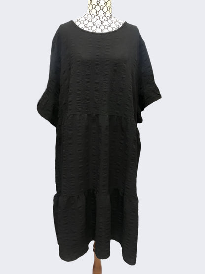 Spirit Black Tiered Midi Dress, 18