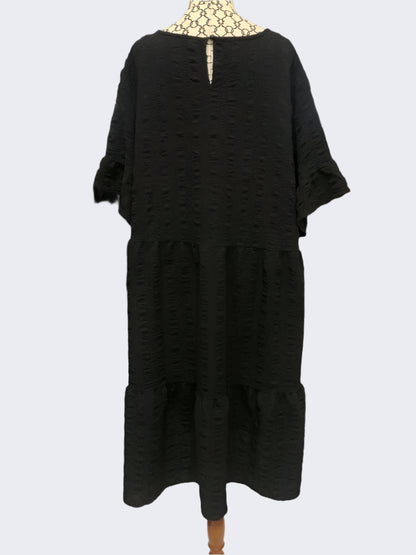 Spirit Black Tiered Midi Dress, 18