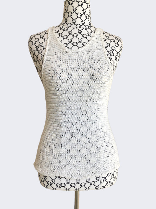 Remain White Knit Singlet, 6