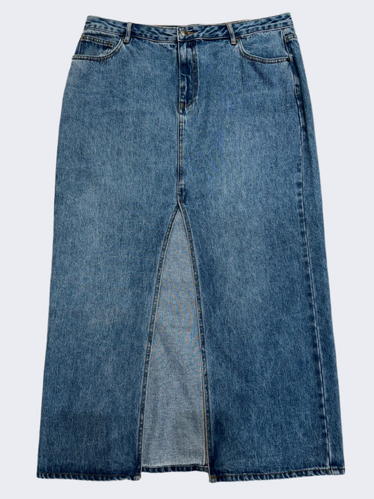 Glassons Medium Wash Maxi Skirt, 16