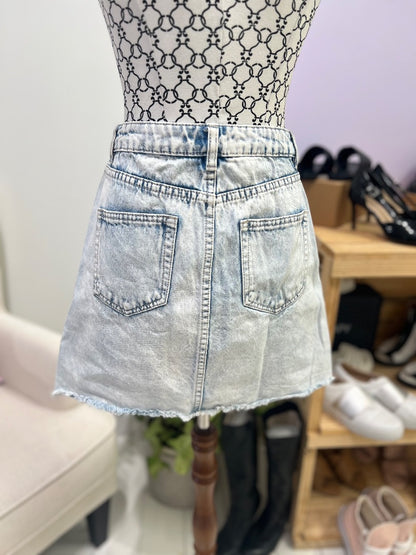 Just Jeans Light Wash Denim Mini Skirt - 8