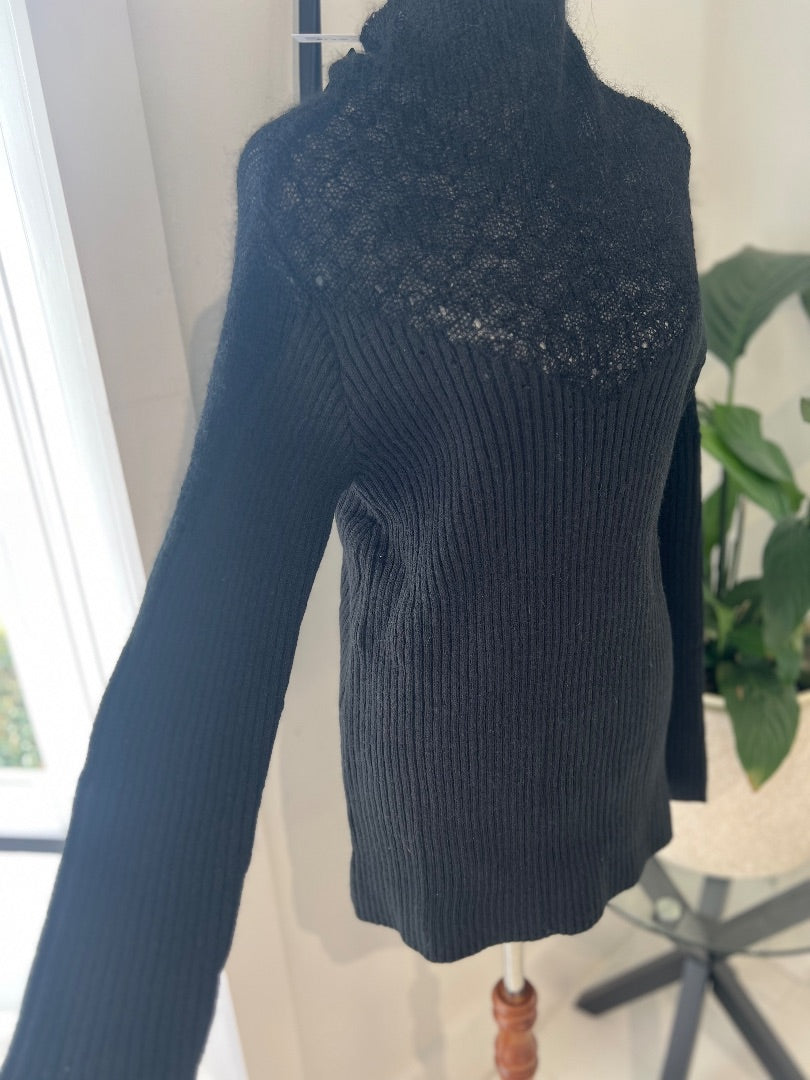 Moochi 'Noble' Black Sweater - S (new with tags, RRP $299) *Merino, Wool, Alpaca, Mohair