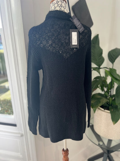 Moochi 'Noble' Black Sweater - S (new with tags, RRP $299) *Merino, Wool, Alpaca, Mohair