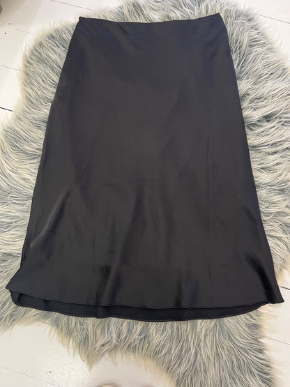 Chancery Black Midi Silk Skirt 18