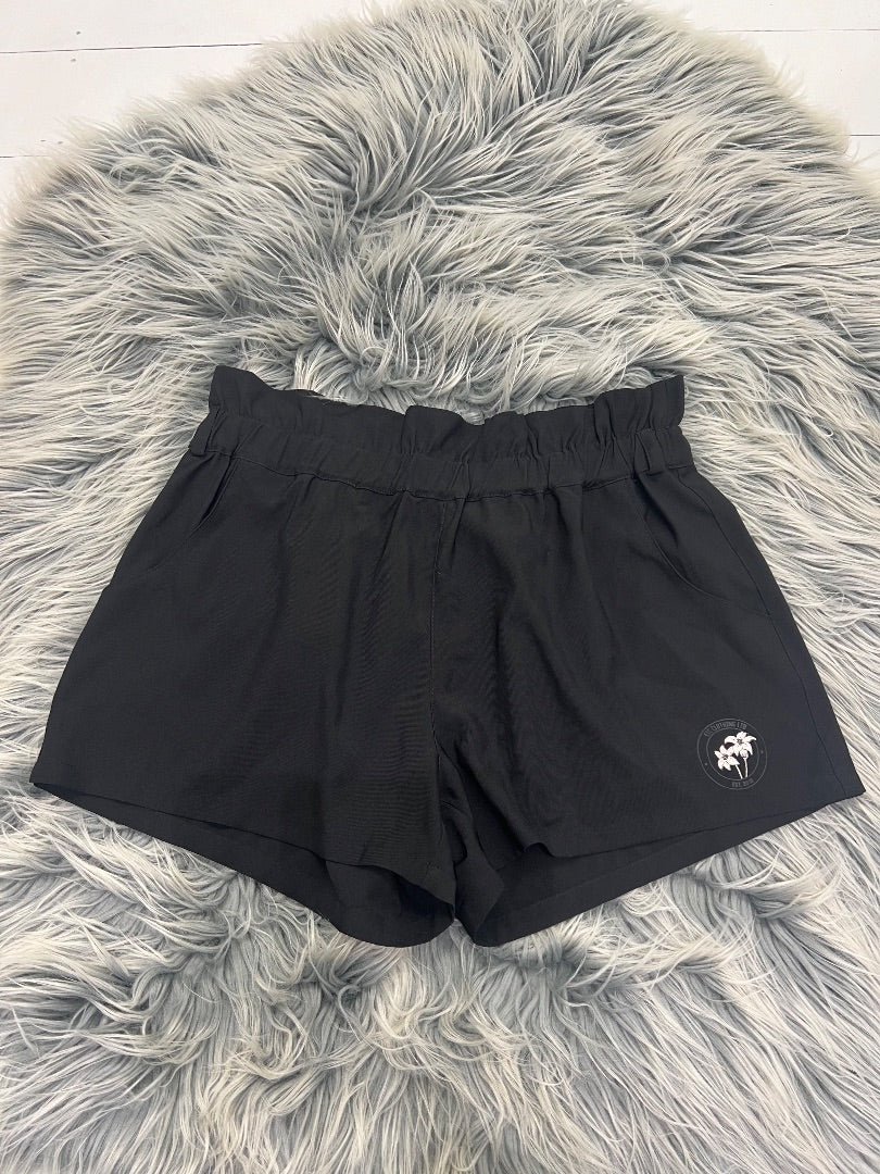 etc Black Shorts Frilled Waistband M