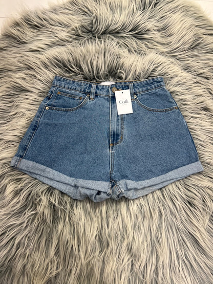 Abrand High Waisted Denim Shorts - 9