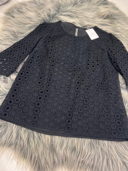 Oasis Black Lace 3/4 Sleeve Top - 12