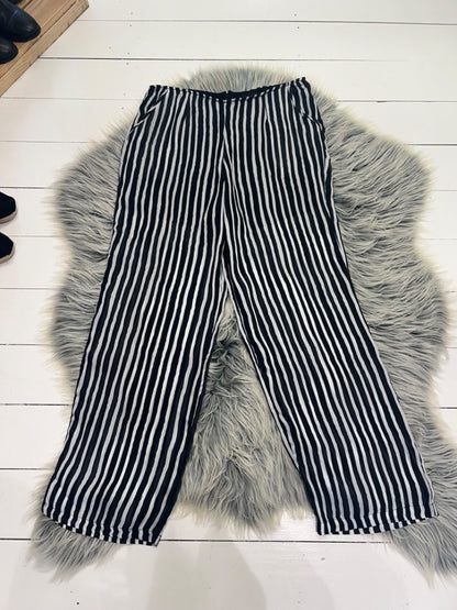 Some kind black and white striped dress pants 12