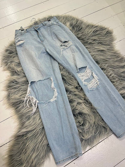 Glassons Blue Ripped Blue Jeans, 12