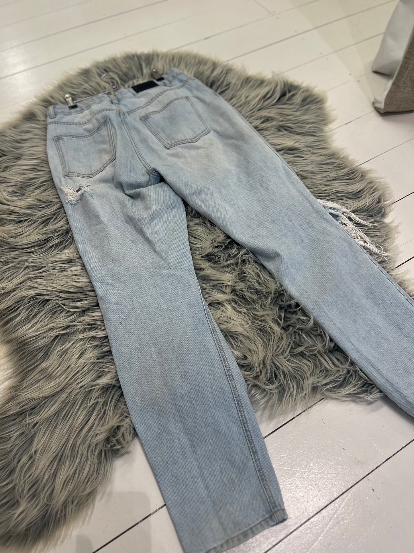 Glassons Blue Ripped Blue Jeans, 12