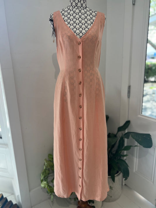 Society Amuse Peach Midi Dress, M (Brand new with tags)