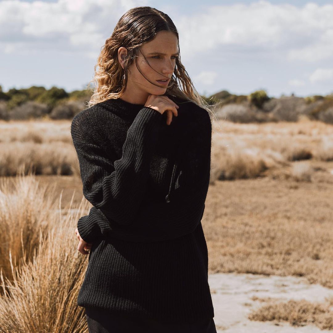 Moochi 'Noble' Black Sweater - S (new with tags, RRP $299) *Merino, Wool, Alpaca, Mohair