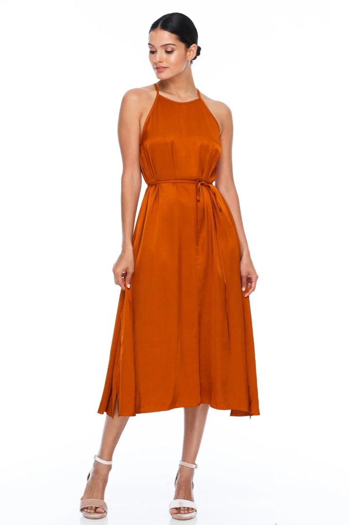 Blak Luxe Orange Maxi Dress - 10